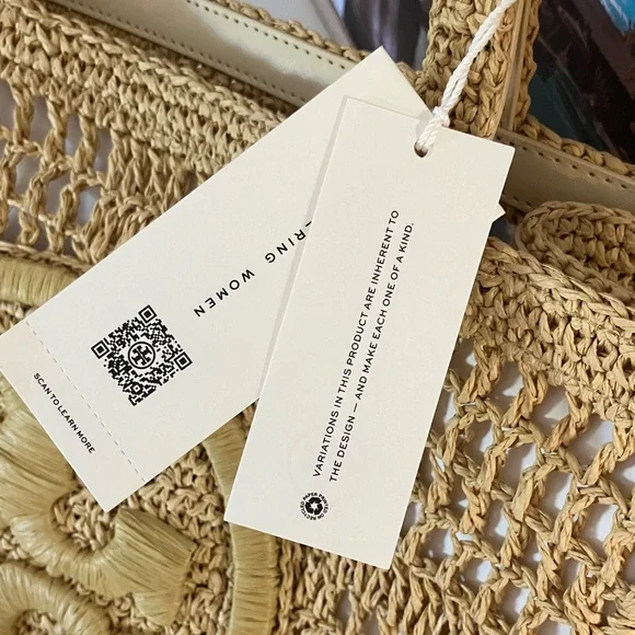 Tory Burch Ella Hand-Crocheted Tote โ Natural โ NWT - Picture 10 of 10